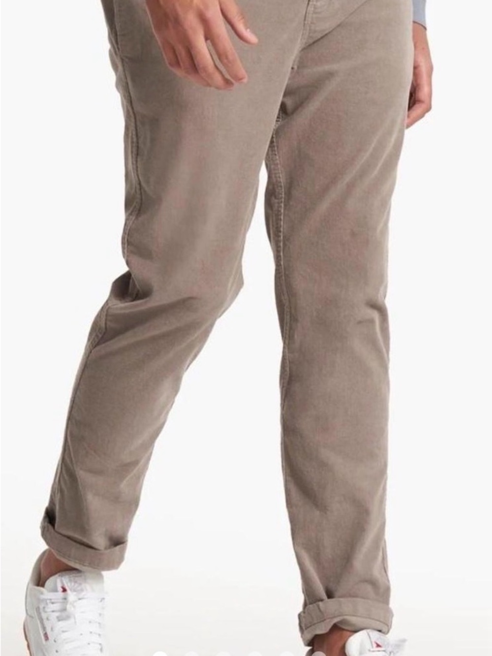 Vuori Men's The Optimist Corduroy Pants in Taupe Gray Sz small